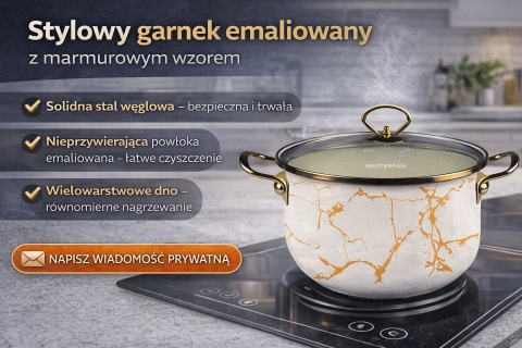 Garnek emalia 2,3 L
