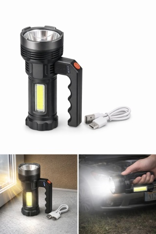 Latarka solarna USB OSL+COB